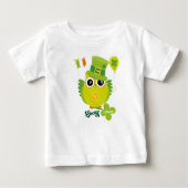 St Patrick Owl Leprechaun Hat irische Flagge Grüne Baby T-shirt (Vorderseite)