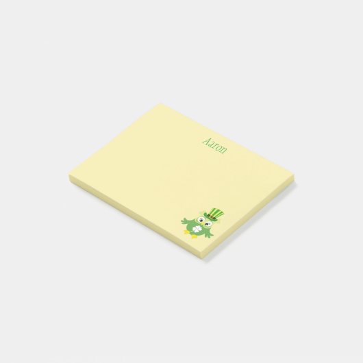 St. Patrick Owl Sandy Farbe Post-it Klebezettel (angewinkelt)