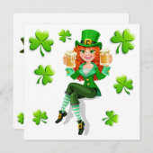 St. Patrick Party Einladung (Vorne/Hinten)