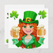 St. Patrick Party Einladung (Vorne/Hinten)