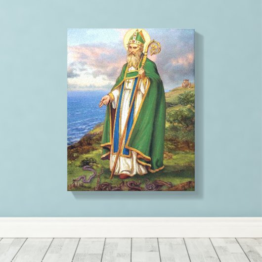 ST PATRICK, PATRON SAINT OF IRLAND. LEINWANDDRUCK (Insitu (Holzboden))