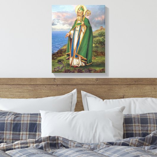 ST PATRICK, PATRON SAINT OF IRLAND. LEINWANDDRUCK (Insitu (Schlafzimmer))