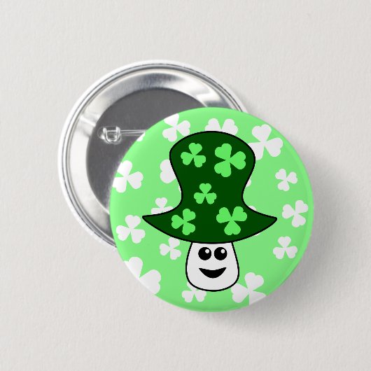 St Patrick Pilz-Knopf Button (Vorne & Hinten)