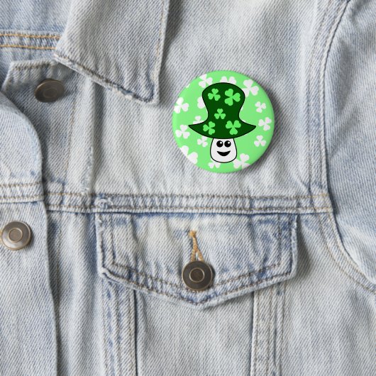 St Patrick Pilz-Knopf Button (Beispiel)