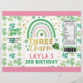 St Patrick Pink Three ist ein Charm Chip Bag Wrapp Flyer (Vorne)