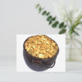 St Patrick & - Pot of Gold Postkarte (Stehend Vorderseite)