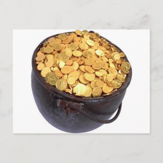 St Patrick & - Pot of Gold Postkarte (Vorderseite)