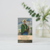 St. Patrick Prayer Card Telefonnummerkarte (Stehend Vorderseite)