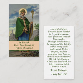 St. Patrick Prayer Card Telefonnummerkarte