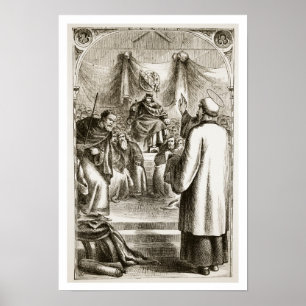 St. Patrick preaching at Tara, from 'The Trias Thu Poster