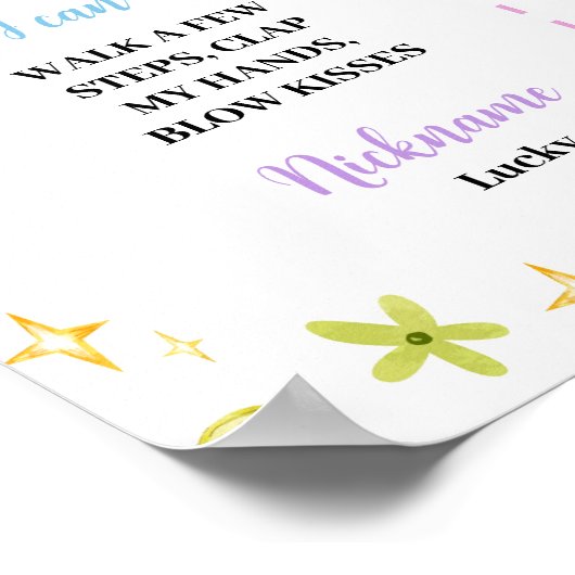 St. Patrick Rainbow Lucky One Milestone Poster (Ecke)