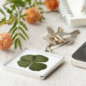 St Patrick Real 4 Leaf Clover Lucky Schlüsselanhän Schlüsselanhänger (Seite)