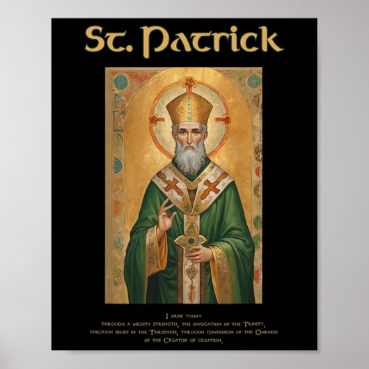 St. Patrick römisch-katholische Gebet Poster (Vorne)