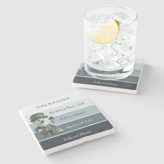 St. Patrick’s Affirmation Steinuntersetzer (Seitenansicht)