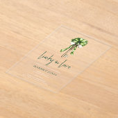 St Patrick’s Bridal Shower Gold Key & Clover Acryleinladungen (Ablage )