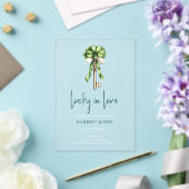 St Patrick’s Bridal Shower Gold Key & Clover Acryleinladungen (In Situ (Hochzeit))