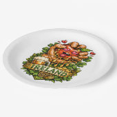 St. Patrick’s Day Apfel Wahnsinn 🍀 Pappteller (Schrägansicht)
