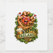 St. Patrick’s Day Apple Craze 🍀 Weinetikett (Einzelnes Label)