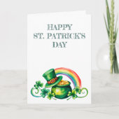 St. Patrick’s Day Aquarell Karte (Vorderseite)