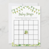 St Patrick’s Day Baby Shower Bingo Game Card Mitteilungskarte (Vorderseite)