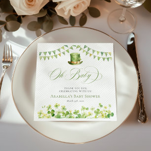 St. Patrick’s Day Baby Shower Irischer Shamrock Serviette