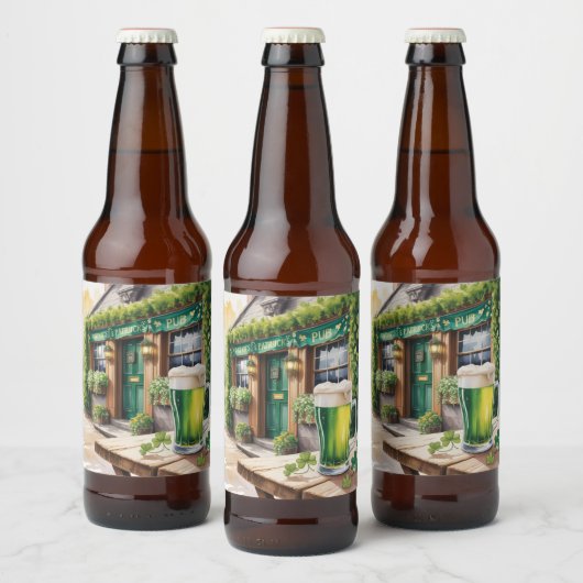 St Patrick’s Day Bar Pub Party Bierflaschenetikett (Flaschen)