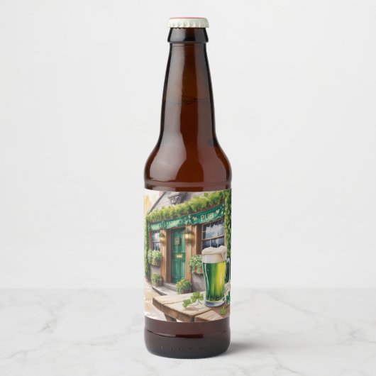 St Patrick’s Day Bar Pub Party Bierflaschenetikett (Vorderseite)