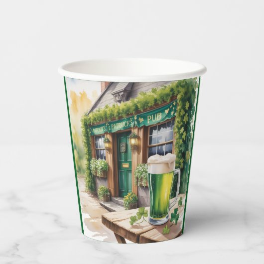 St Patrick’s Day Bar Pub Party Pappbecher (Rückseite)