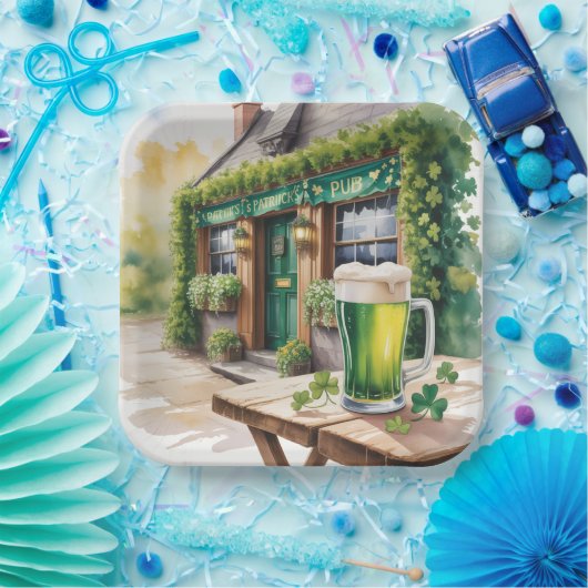 St Patrick’s Day Bar Pub Party Pappteller (Party)