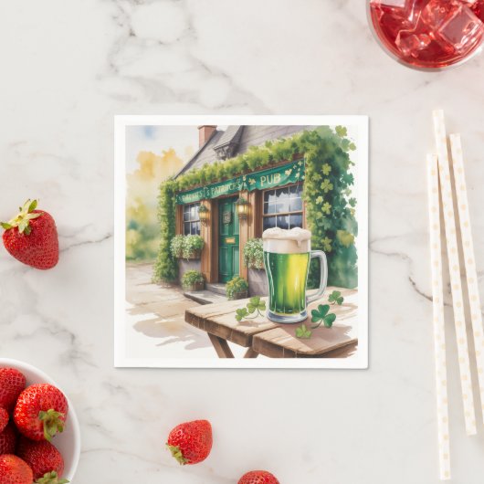 St Patrick’s Day Bar Pub Party Serviette (Beispiel)