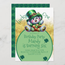 St.Patrick’s Day Bear Birthday Lucky One