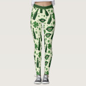 St. Patrick’s Day Beine aus Gold Leggings (Vorderseite)