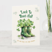 St. Patrick’s Day Boots Luck Funny Greeting Card Karte (Vorderseite)