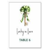St. Patrick’s Day Bridal Shower Tischnummer (Rückseite)