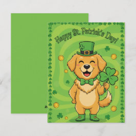 St Patrick’s Day Card Lucky Irish Dog Feiertagskarte