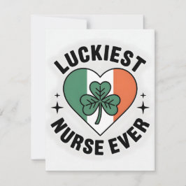 St Patrick’s Day Card Nurse Wife Feiertagskarte