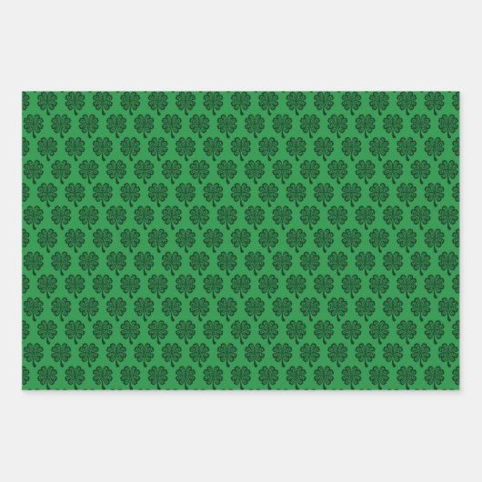 St.  Patrick’s Day Celtic Clover & Plaid Geschenkpapier Set (Vorderseite 2)