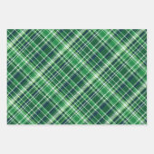 St.  Patrick’s Day Celtic Clover & Plaid Geschenkpapier Set (Vorderseite)