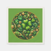 St. Patrick’s Day Clover Design  Serviette (Vorderseite)