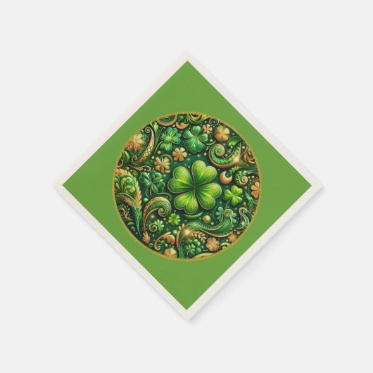 St. Patrick’s Day Clover Design  Serviette (Ecke)