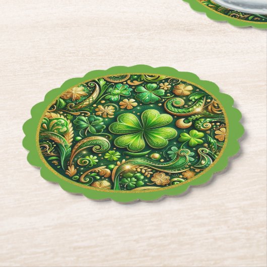St. Patrick’s Day Clover Design  Untersetzer (angewinkelt)