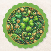 St. Patrick’s Day Clover Design  Untersetzer (Vorderseite)