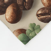 St. Patrick’s Day Coffee & Shamrock Pattern Fleecedecke (Ecke)