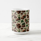 St. Patrick’s Day Coffee & Shamrock Pattern Kaffeetasse (Mittel)