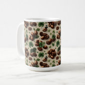St. Patrick’s Day Coffee & Shamrock Pattern Kaffeetasse (Vorderseite Links)