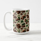 St. Patrick’s Day Coffee & Shamrock Pattern Kaffeetasse (Links)