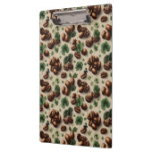 St. Patrick’s Day Coffee & Shamrock Pattern Klemmbrett (Links)