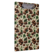 St. Patrick’s Day Coffee & Shamrock Pattern Klemmbrett (Rechts)