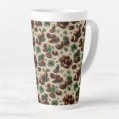 St. Patrick’s Day Coffee & Shamrock Pattern Milchtasse (Rechte Ecke)
