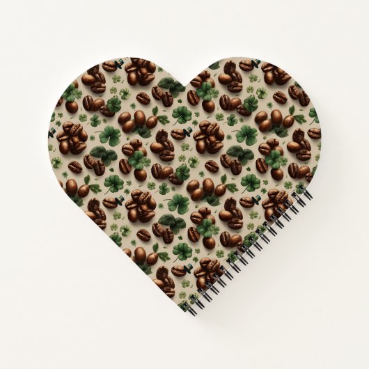 St. Patrick’s Day Coffee & Shamrock Pattern Notizblock (Rückseite)